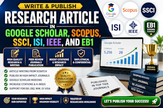 write and publish article in google scholar, scopus ssci isi ieee, and eb1 media