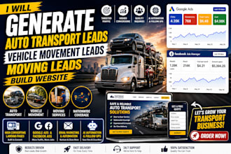 generate auto transport leads vehicle movement leads moving leads build website