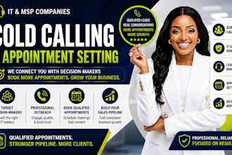 cold call businesses and book qualified appointments for your IT or msp company