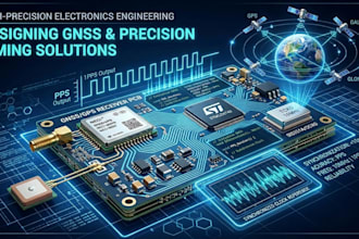 design gnss gps pps timing pcb, precision clock sync and  embedded firmware