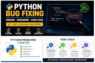 fix python bugs, errors and coding problems