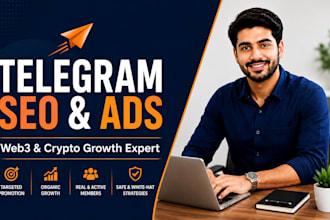 do web3 and crypto telegram SEO, ads, bot setup, and community growth