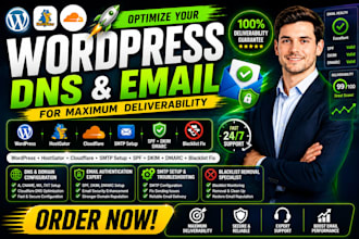 wordpress hostgator,cloudflare dns,email security blacklist removal SMTP fix pro