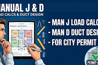 do manual j load calculation manual d duct design engineer report, city permit