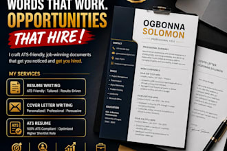 write an ats resume and cover letter