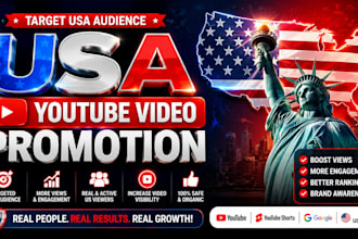 do USA youtube video promotion to 900k USA viewers, you tube channel growth