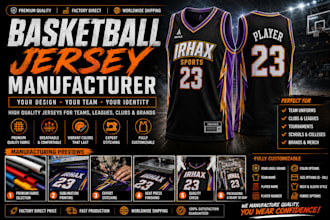 design and manufacture custom basketball uniforms