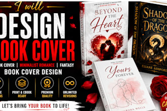 design book cover, ebook cover, minimalist romance book cover design