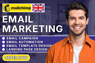 be your manager for mailchimp email campaign and mailchimp automation workflow