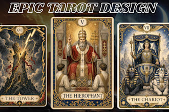 create tarot card deck, oracle card deck, affirmation cards, card deck design