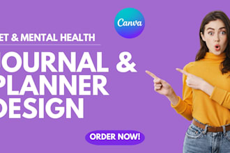 design mental health jounals, planners for etsy and amazon