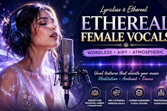 record airy ethereal female vocals for meditation ambient and trance music