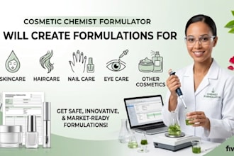 do a formulation of skin and hair care, nail and eyecare products as a chmist