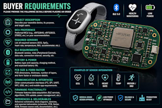 design medical wearable pcb ble sensor hardware and firmware