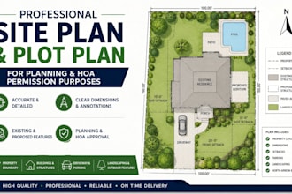 create a site plan, plot plan for planning and hoa permission purposes