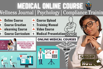 create medical online course content, course curriculum, and healthcare training