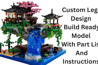 custom 3d lego model lego design lego moc lego set house pet with instruction