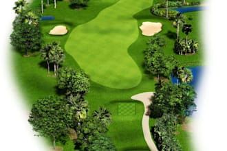 design 2d 3d golf course, mini golf, putting green, and golf simulator