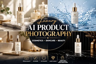 create luxury ai cosmetic product photography and ads