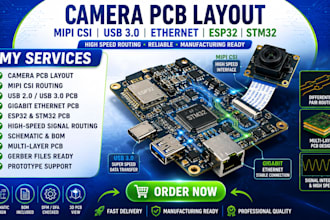 camera pcb layout with mipi csi usb 3 0 ethernet esp32 stm32, high speed routing