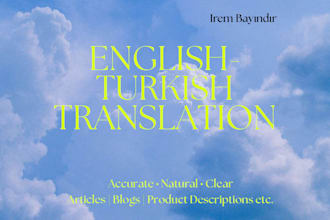 translate english to turkish and turkish to english