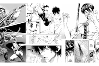 draw mangaka page, manga anime graphic novel, comic book manga page as 2d artist