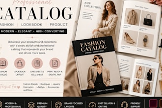 design product catalogue fashion lookbook, linesheet, company product catalogue