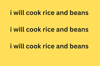 cook rice and beans for you