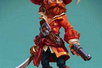draw 2d game character illustration