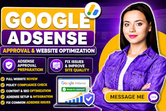 get google adsense approval, fix adsense website issues and setup adsense