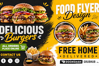 create food flyer, restaurant, food menu, bar menu, flyer design