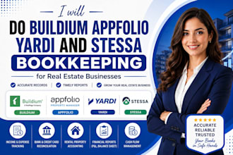do buildium appfolio yardi and stessa bookkeeping for real estate businesses