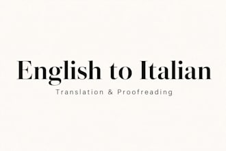 translate english to italian or proofread italian texts