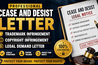 draft cease and desist letter, trademark infringement, copyright demand letter