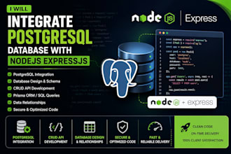 integrate postgresql database with nodejs expressjs