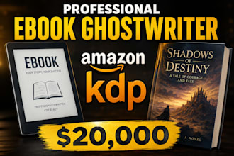 ghostwrite and proofread your KDP ebook or book
