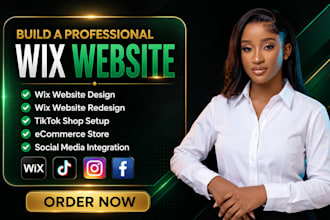 build wix website, redesign wix website with tiktok shop integration