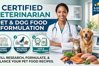 do pet or dog food formulation as a certified veterinarian