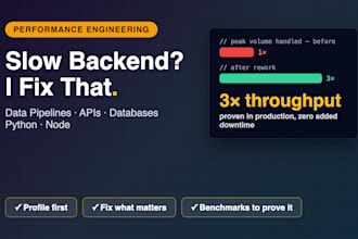 optimize and fix your slow data pipeline, API, or performance