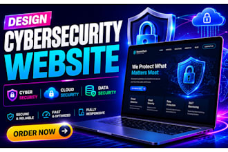 design cybersecurity website cyber security data security cloud security