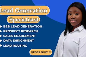 generate verified b2b leads, data enrichment, lead routing, and sales enablement