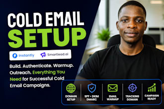 setup instantly ai or smartlead for cold email outreach and warmup
