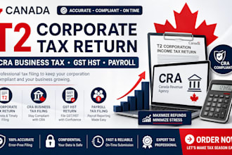 file canada t2 corporate return cra business tax gst hst and payroll