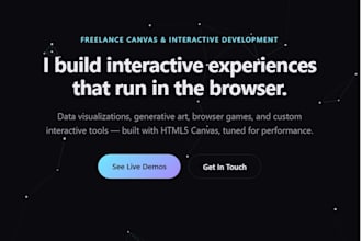 build a custom interactive HTML5 canvas animation or an app