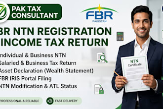 register fbr ntn and income tax return in pakistan