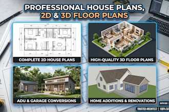 design house plans, 2d 3d floor plans, adu and home additions