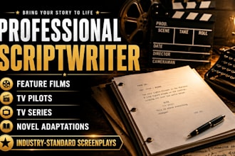 write your feature film, TV pilot, TV series, and screenplay scripts
