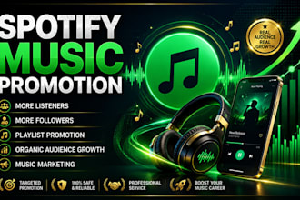 boost spotify music promotion, playlist promotion and organic audience growth