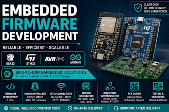develop custom embedded firmware and design professional pcb