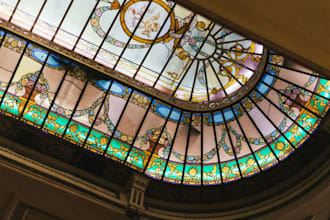 restore stained glass window design repair redraw church business space artwork